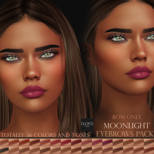 Second Life Marketplace .Floyd.Moonlight Eyebrows Pack